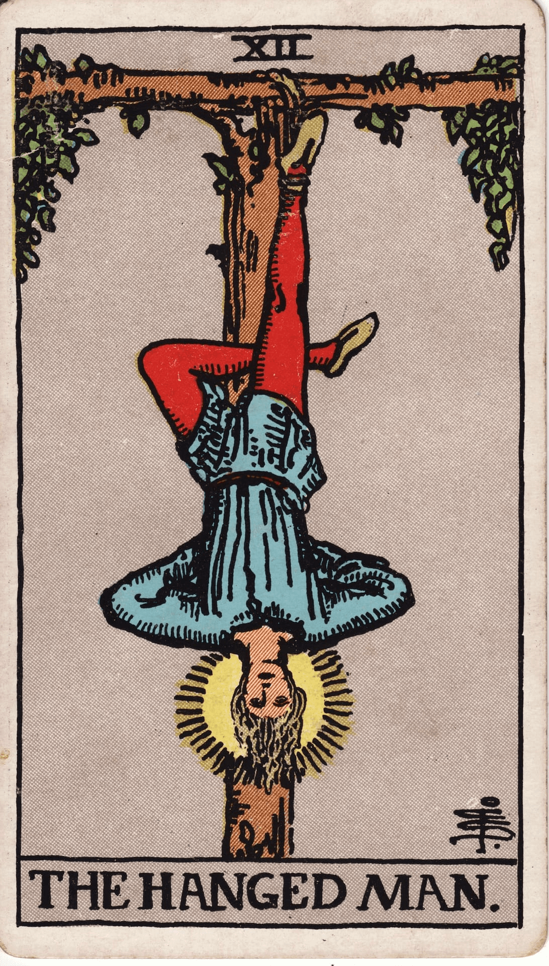 Obješeni tarot karta