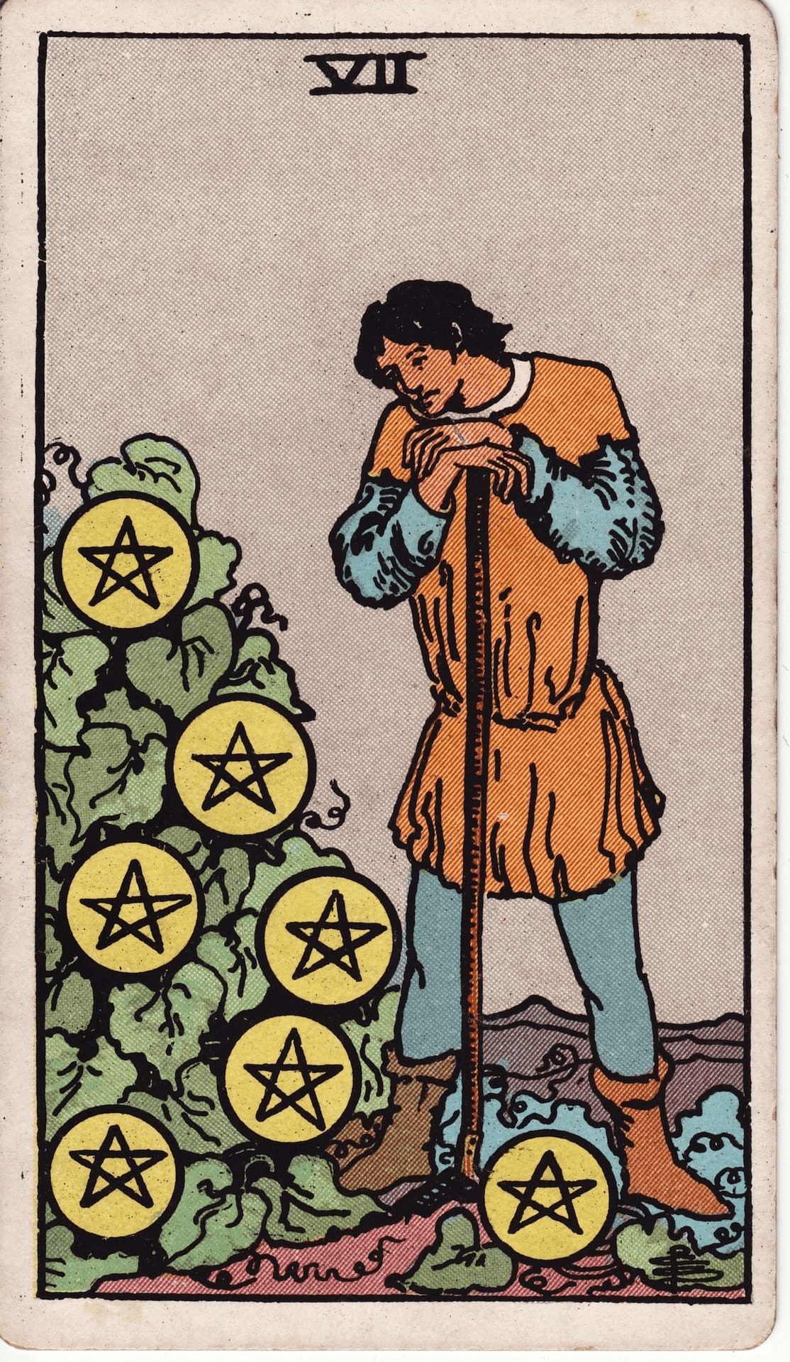 Sedmica Pentakli tarot karta