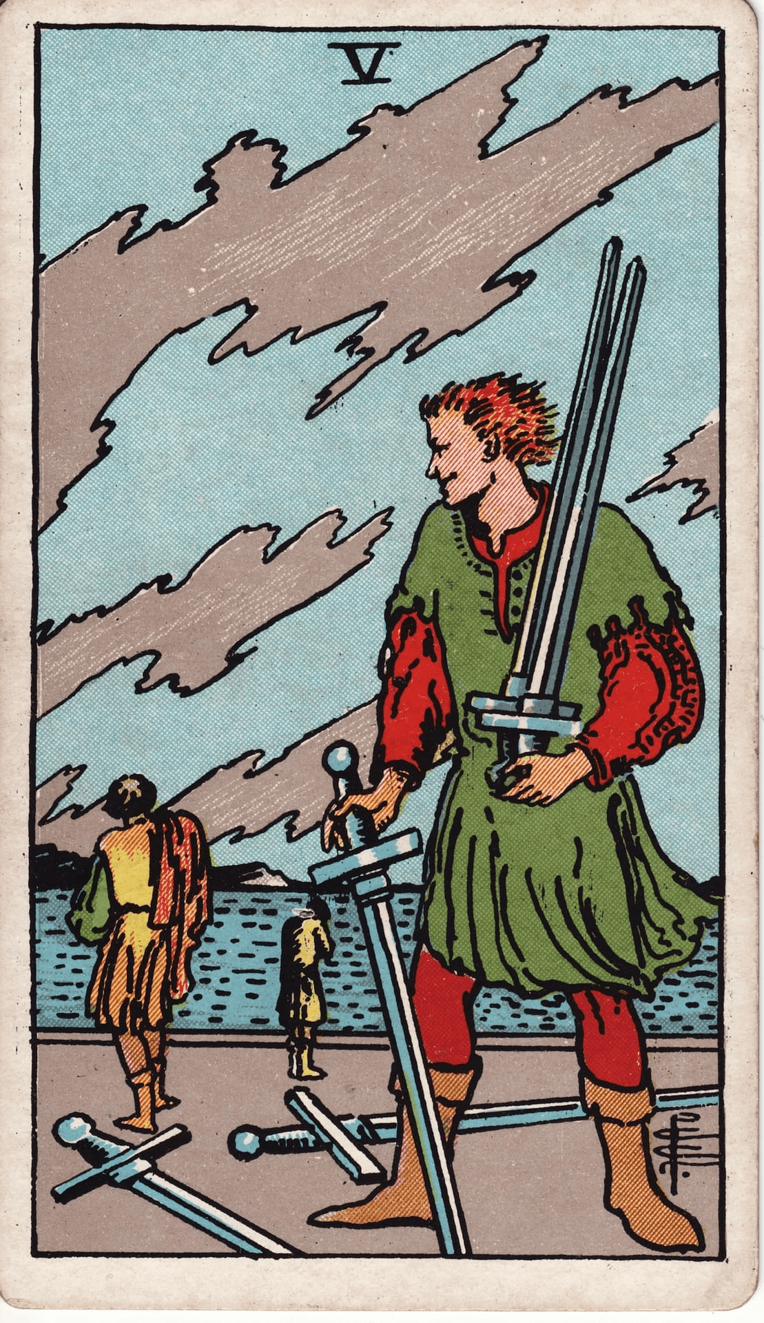 Petica Mačevi tarot karta