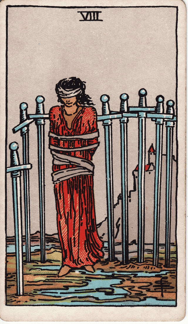 Osmica Mačevi tarot karta