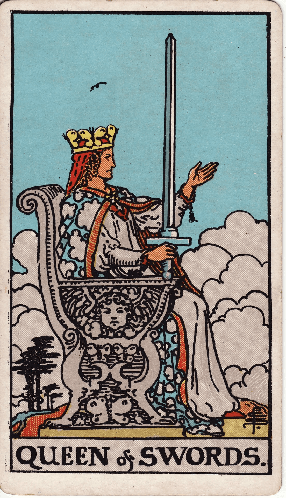 Kraljica Mačevi tarot karta