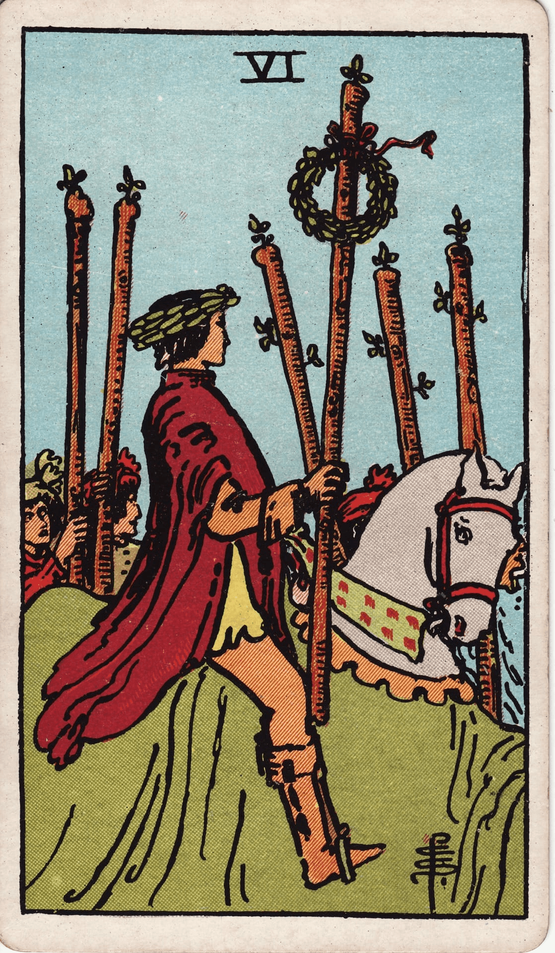 Šestica Štapovi tarot karta