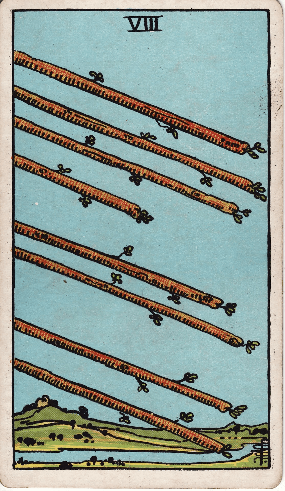 Osmica Štapovi tarot karta