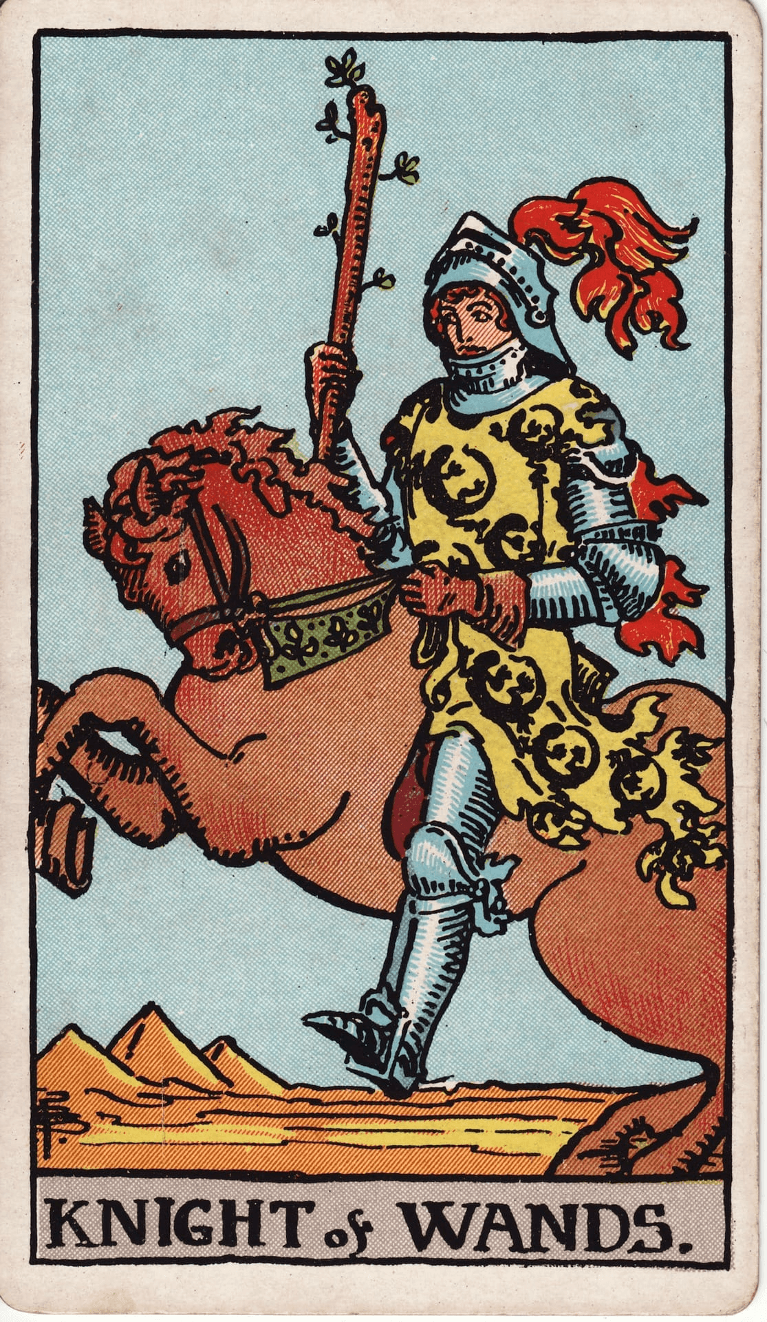 Vitez Štapovi tarot karta