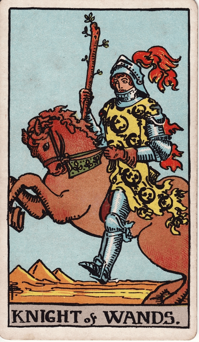 Vitez Štapovi tarot karta