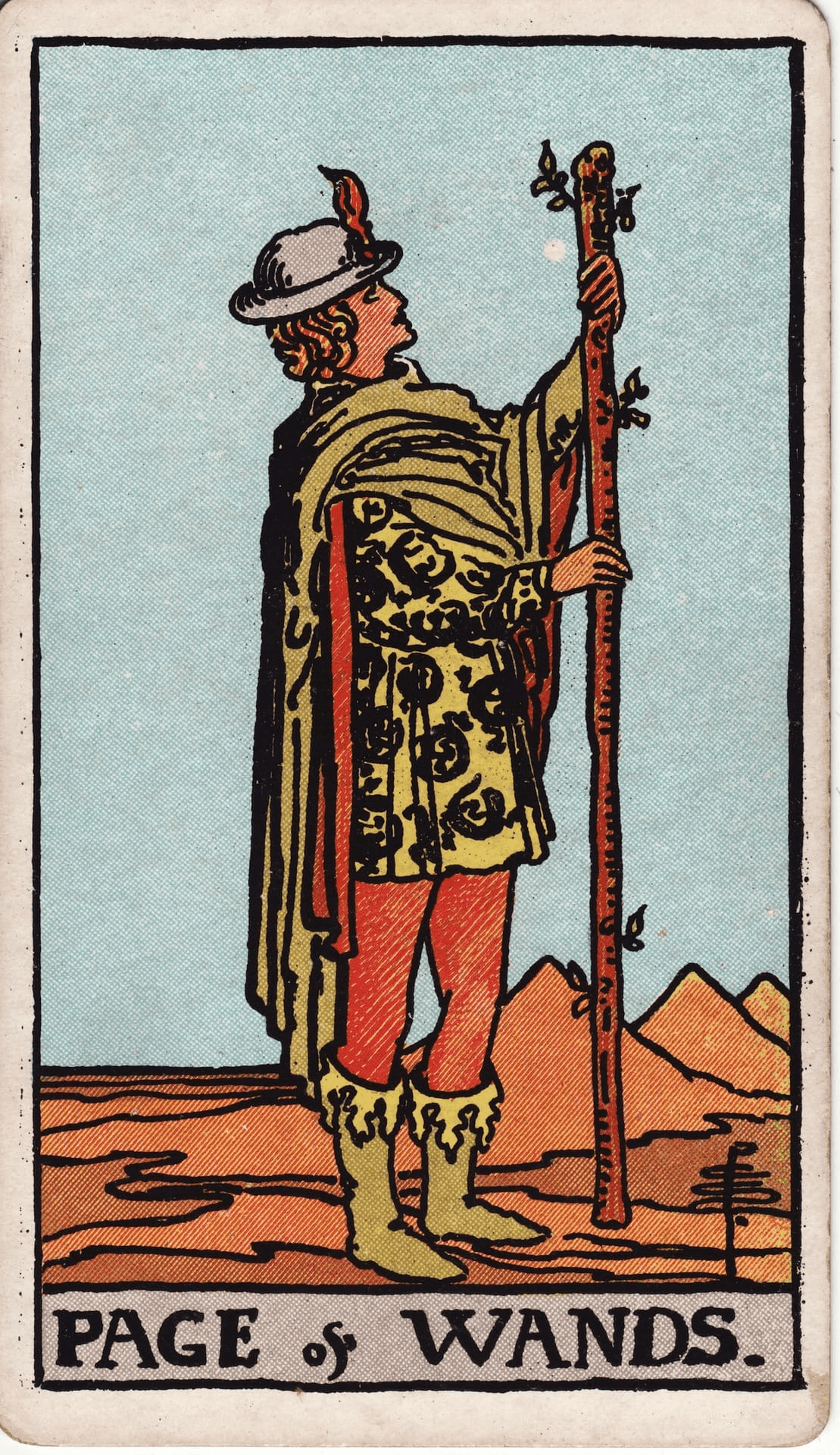 Paž Štapovi tarot karta