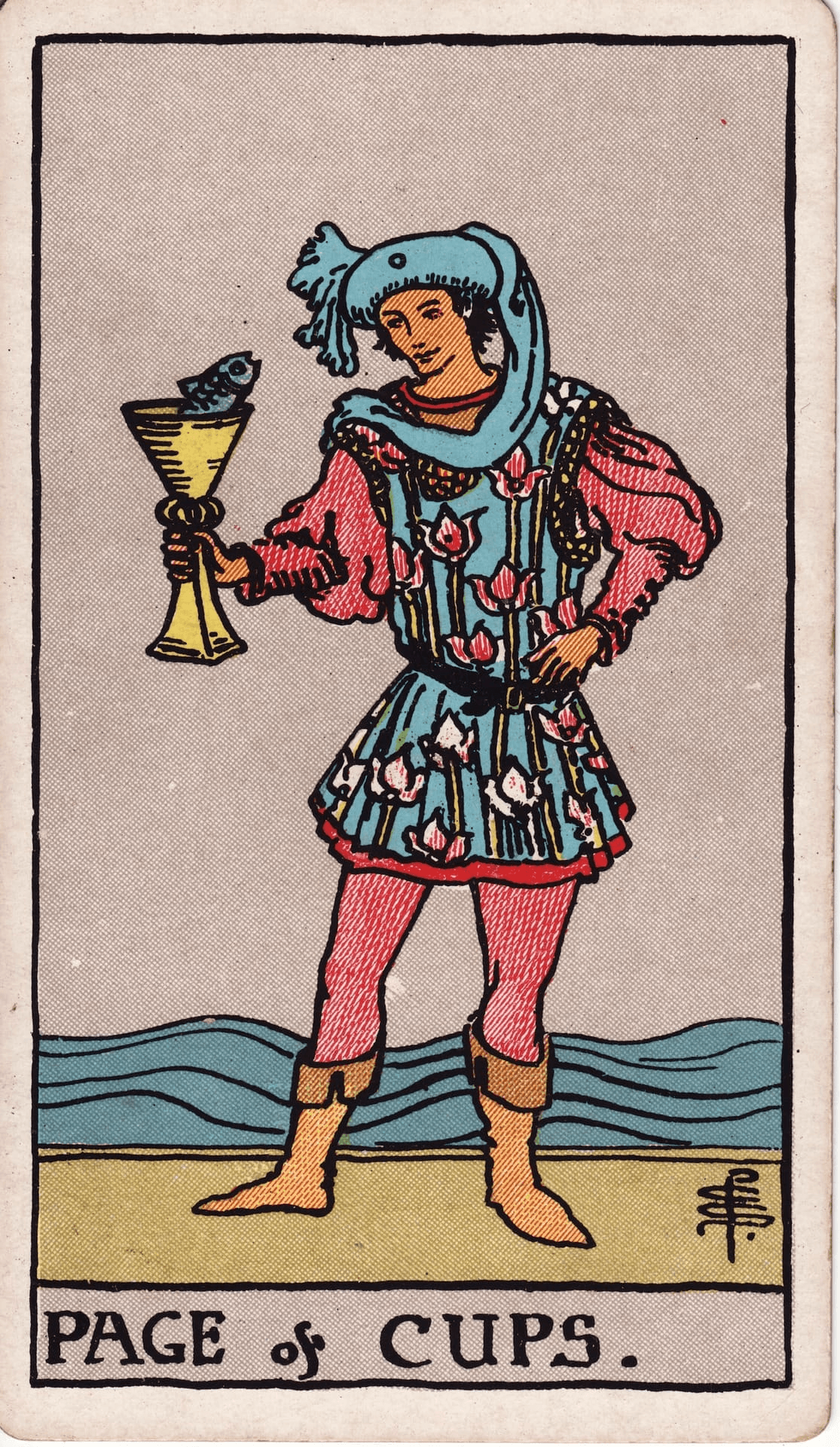 Paž Pehari tarot karta