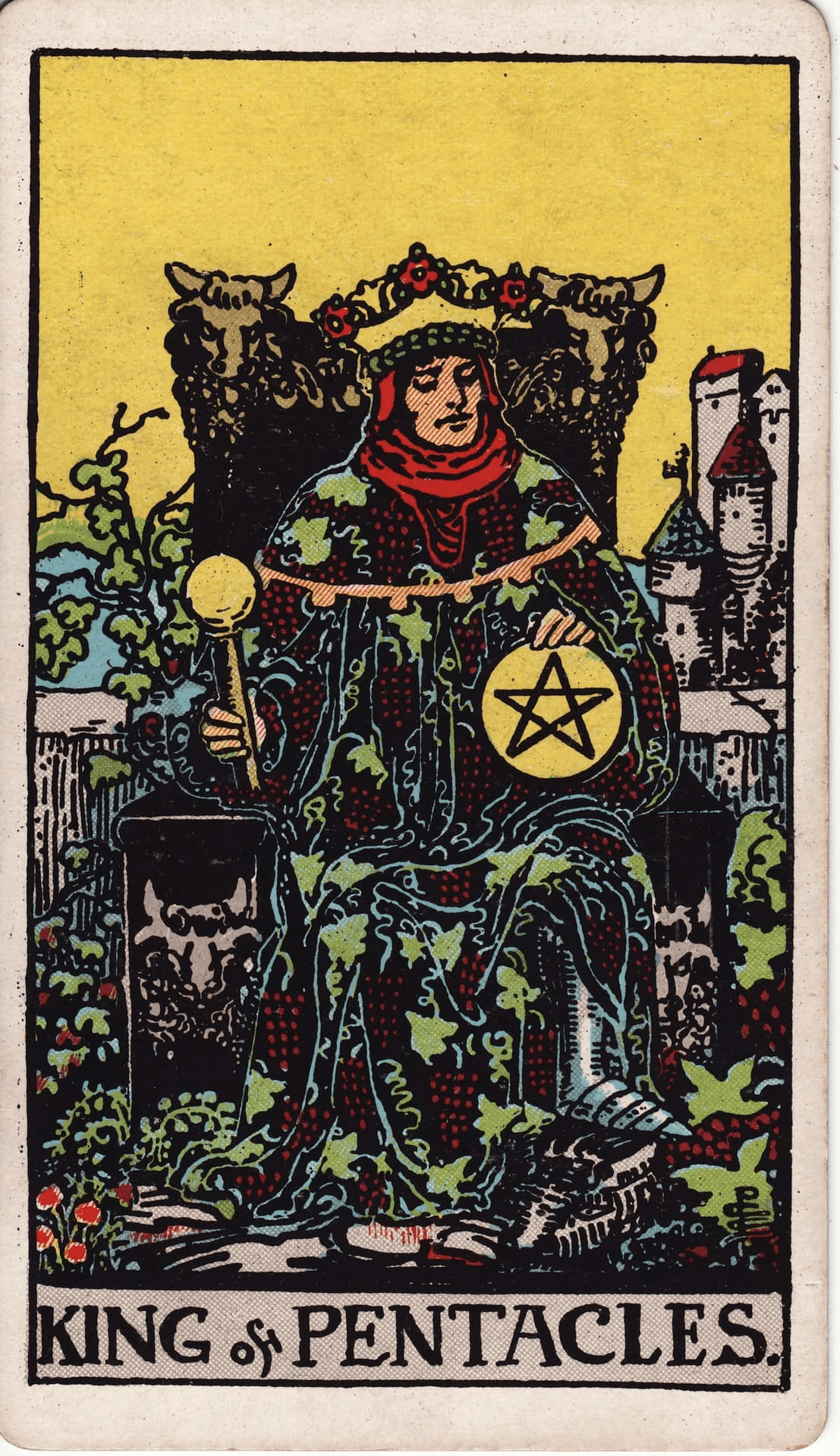 Kralj Pentakli tarot karta