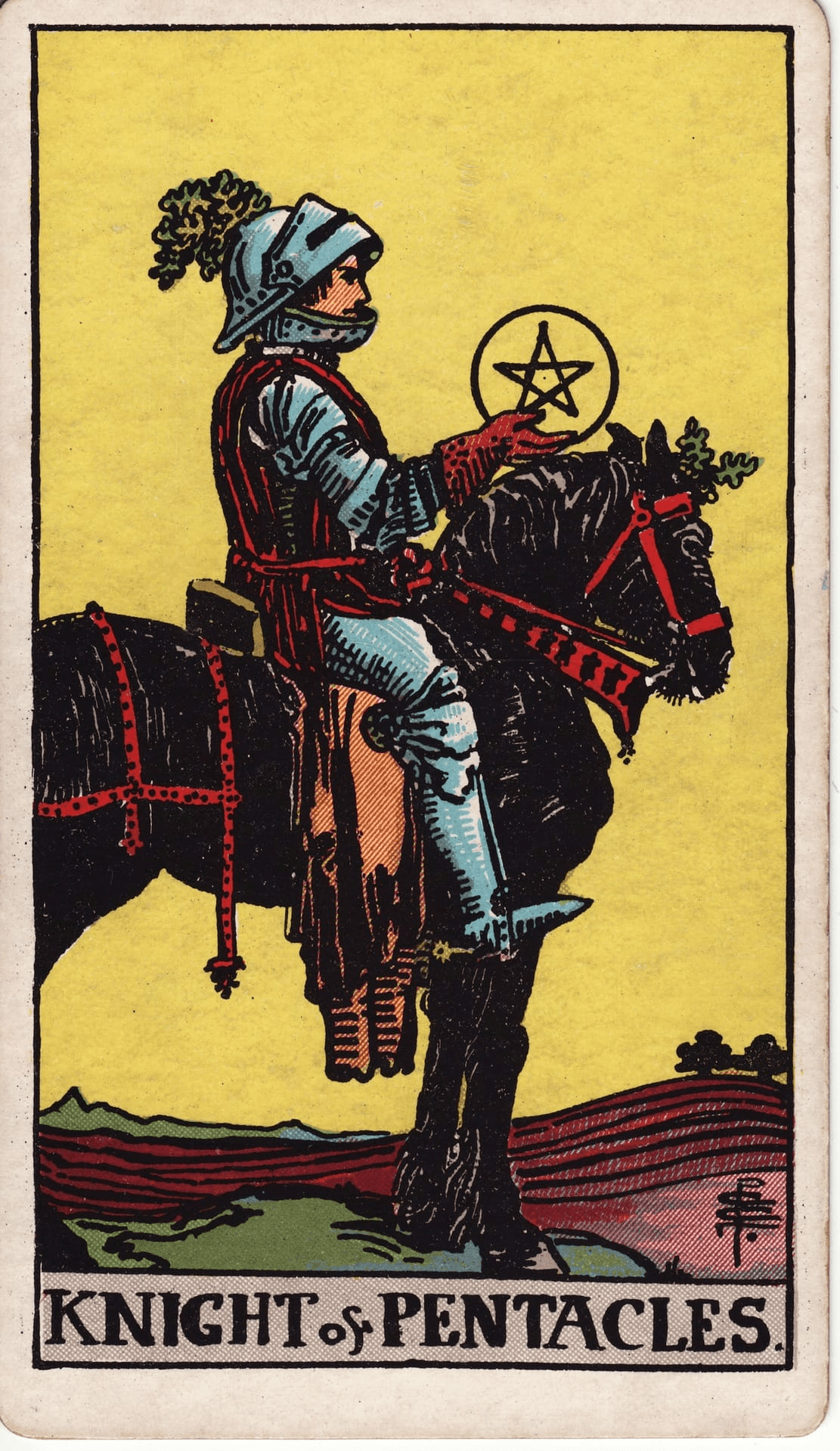 Vitez Pentakli tarot karta
