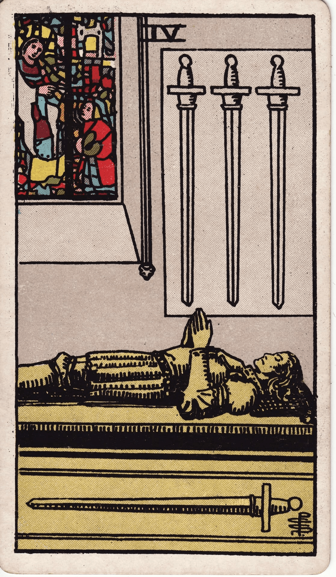 Četvorka Mačevi tarot karta