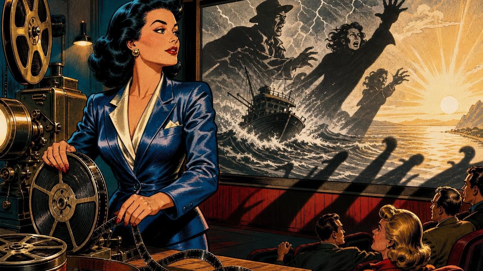 Retro strip ilustracija uz poruku dana „Promijeni film iznutra”