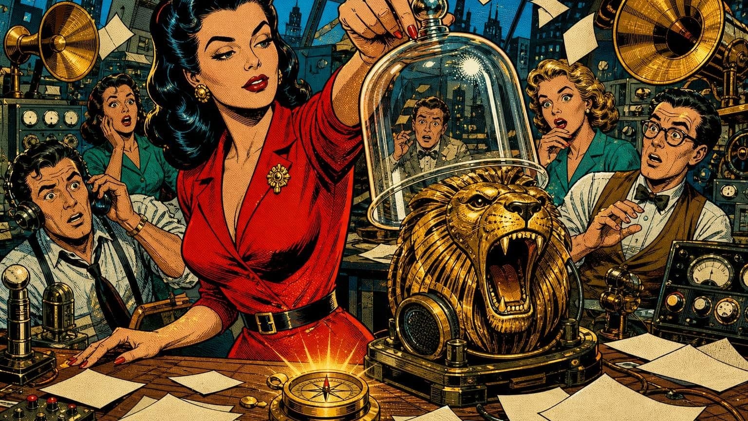 Retro strip ilustracija uz poruku dana „Utišaj staru priču”