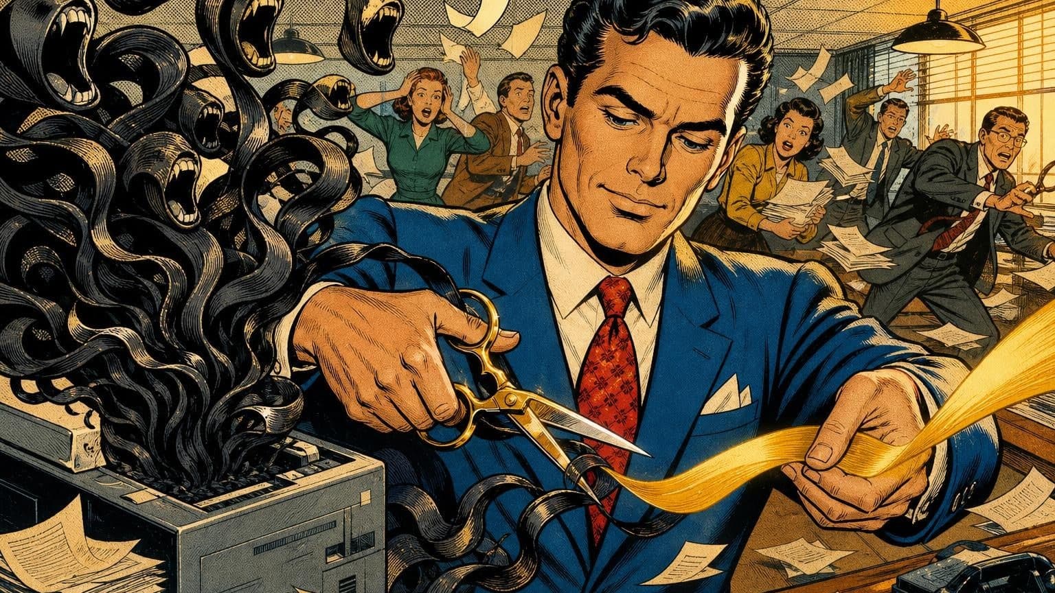 Retro strip ilustracija uz poruku dana „Zastoj nije presuda”