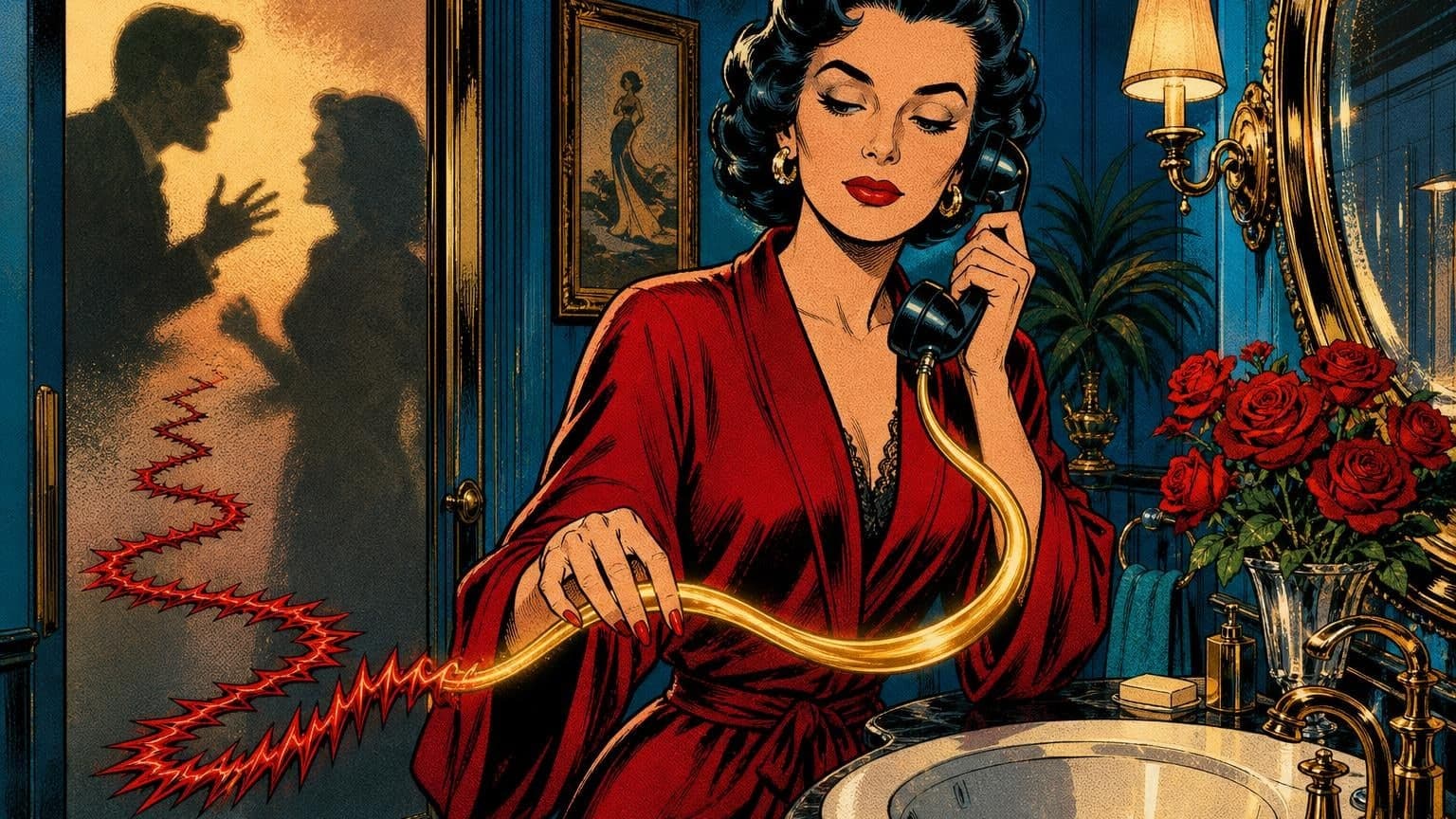 Retro strip ilustracija uz poruku dana „Kap prije odgovora”