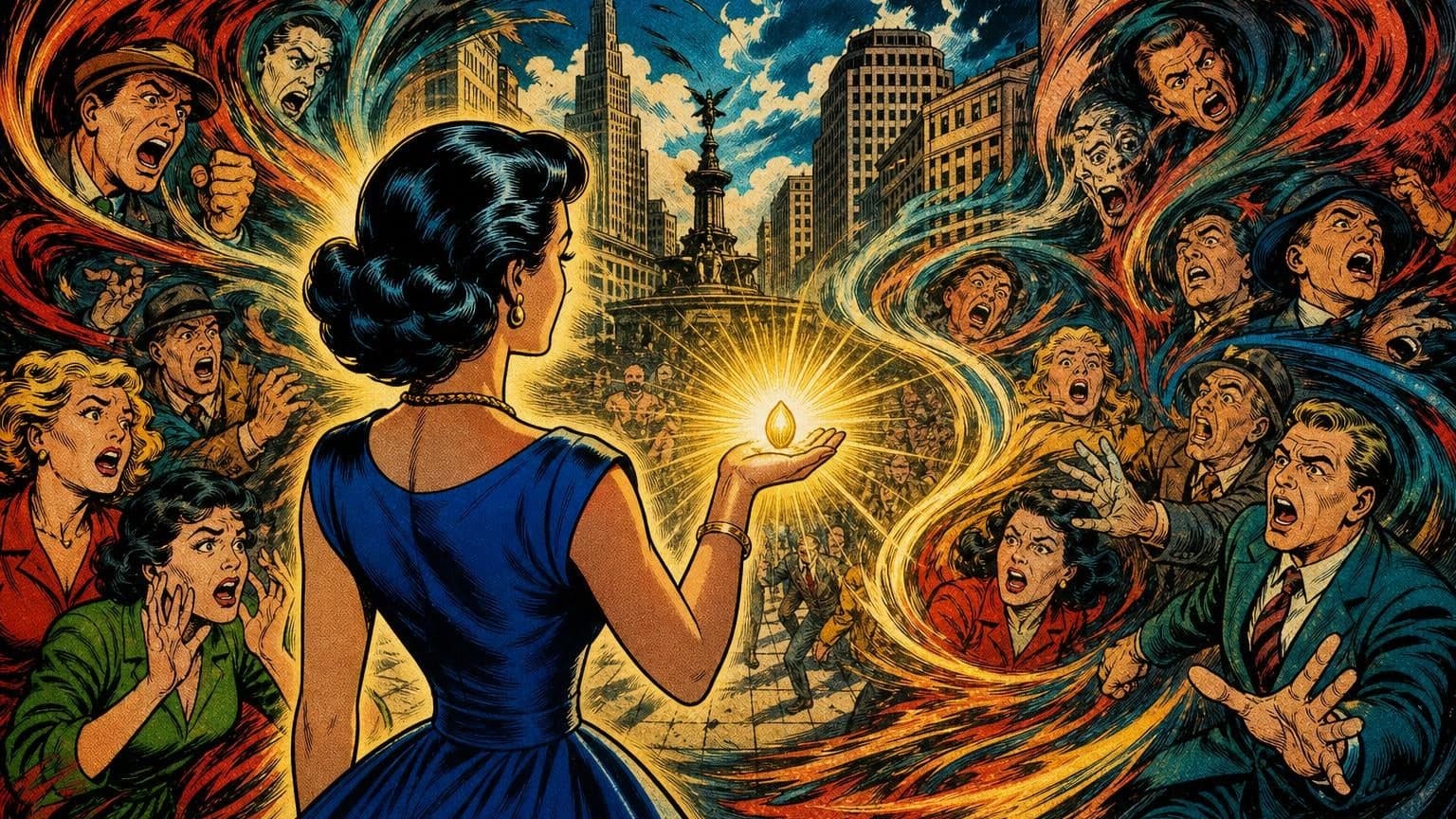 Retro strip ilustracija uz poruku dana „Sjeme koje ne odgovara vjetru”