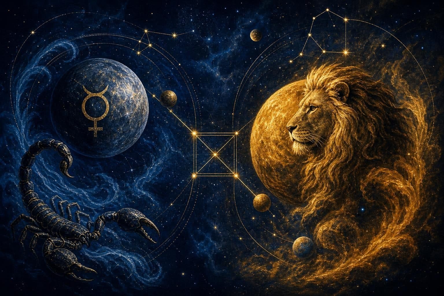 Merkur u Škorpionu kvadrat Mars u Lavu 1.10.
