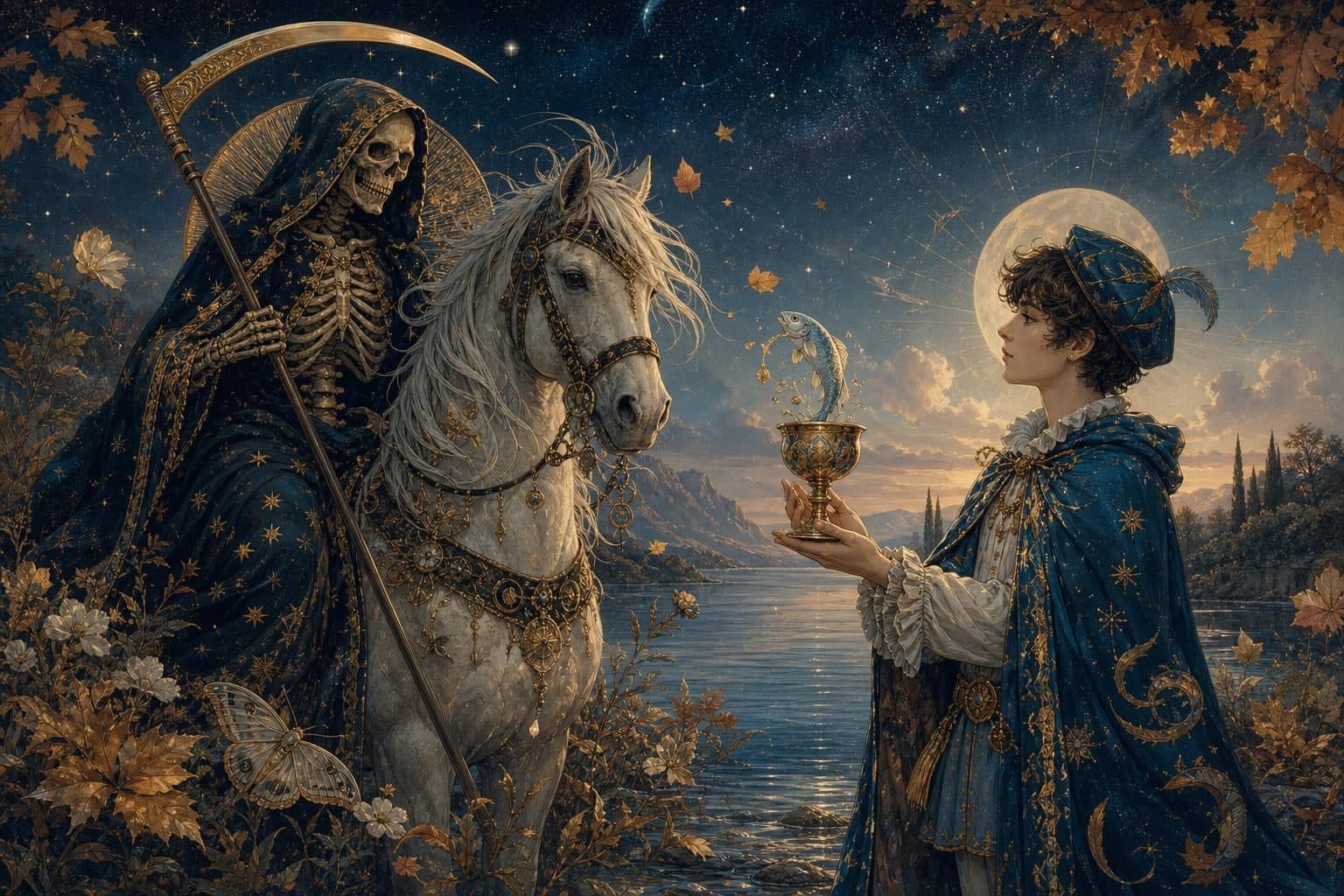 Tarot horoskop 23.10.2026: Smrt i Paž pehara